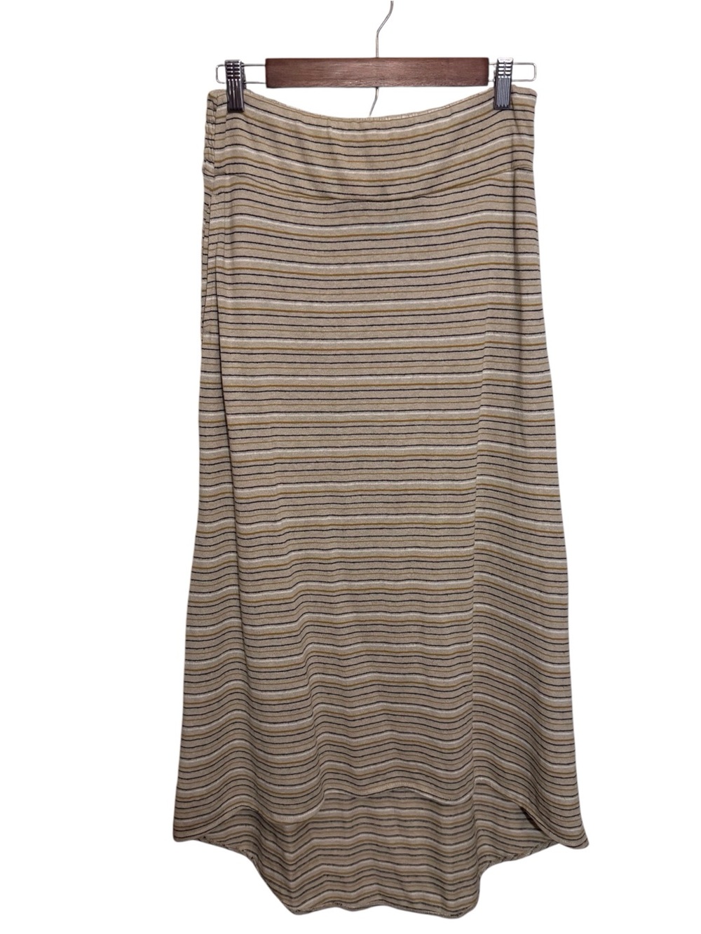 Prana Womens Medium Jasmine Canella Skirt Striped High Low Outdoors Pockets